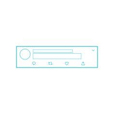 Digital Twitter Tweet Plain Text Clean Line Tracing Svg Vector, Free Vectors File